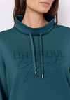 Soyaconcept Banu Drawstring Neckline Sweatshirt, Dark Green