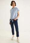 Street One Tie Stripe Shirt, Blue & White