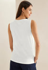 Street One Ribbed Sleeveless Top, White