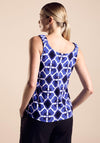 Street One Patterned Sleeveless Top, Violet Blue