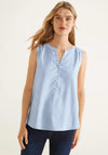 Street One Striped Sleeveless Top, Blue & White