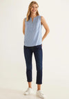 Street One Striped Sleeveless Top, Blue & White