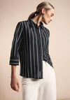 Street One Striped Loose Shirt, Black