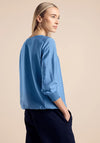 Street One Elasticated Trim Top, Blue