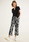 Street One Loose Fit Print Trousers, Black & White