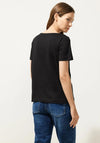 Street One Glitter Print T-Shirt, Black