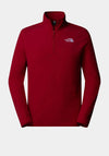 The North Face Men’s 100 Glacier Quarter Zip Fleece, Garnet Red