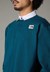 The North Face Men’s Heritage Rugy Polo Shirt, Petrol Blue