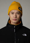 The North Face Logo Box Cuff Beanie, Summit Gold