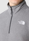 The North Face Men’s 100 Glacier Quarter Zip Fleece, Medium Grey Heather