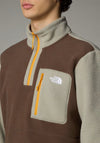 The North Face Men’s Yumiori Quarter Zip Fleece, Smoky Brown