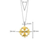 Ti Sento CZ Centre Clover Pendant Necklace, Gold