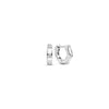 Ti Sento CZ Nugget Huggie Earrings, Silver