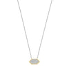 Ti Sento CZ Pavé Geometric Necklace, Gold & Silver