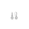 Ti Sento CZ Pavé Hook Earrings, Silver