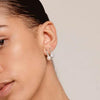 Ti Sento CZ Pavé Hook Earrings, Silver