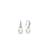 Ti Sento CZ Pearl Hook Earring, Silver