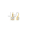 Ti Sento CZ Square French Hook Earrings, Gold