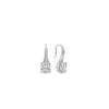 Ti Sento CZ Stone Pavé Hook Earrings, Silver