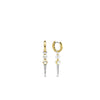 Ti Sento Dazzling CZ Pave & Pearl Drop Earrings, Gold