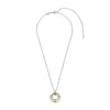 Ti Sento Double Circle Pendant Necklace, Silver