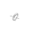 Ti Sento En Relief Clover Pattern Ring, Silver