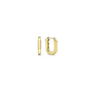 Ti Sento Funky Geometrical Shape Huggie Earrings, Gold