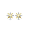 Ti Sento Golden Star Pearl Centre Earrings, Gold