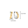 Ti Sento Infinity Huggie Hoops, Silver & Gold