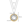 Ti Sento Intertwined Circles Pendant, Gold