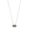 Ti Sento Malachite & Amethyst Geometrical Necklace, Silver