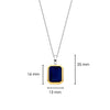 Ti Sento Milano Large Blue Pendant Necklace, Silver