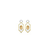 Ti Sento Mother of Pearl & Nude Stone Geometrical Ear Charms, Gold