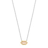 Ti Sento Nude Stone Necklace, Silver & Gold