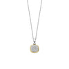 Ti Sento Pavé Cushion Pendant Necklace, Silver