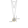 Ti Sento Pavé Cushion Pendant Necklace, Silver