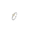 Ti Sento Pearl Centre Pavé CZ Ring, Silver & Gold