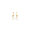 Ti Sento Pearl Charm Hoop Earrings, Gold