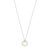 Ti Sento Pearl Circle Pendant Necklace, Silver