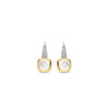 Ti Sento Pearl Cushion CZ Drop Earrings, Gold