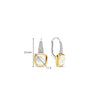 Ti Sento Pearl Cushion CZ Drop Earrings, Gold