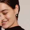 Ti Sento Pearl Hoop Earrings, Silver