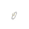 Ti Sento Pearl & Pavé CZ Ring, Silver & Gold