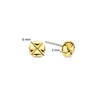 Ti Sento Puffy Quilted Earrings, Gold