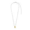 Ti Sento Puffy Quilted Pendant Necklace, Silver & Gold