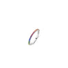 Ti Sento Rainbow Pave Ring, Silver