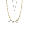 Ti Sento Two-Tone Art Deco Chain Link Necklace, Silver