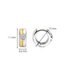 Ti Sento Two-Tone Double Hoop Earrings, Gold & Silver