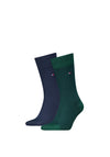 Tommy Hilfiger 2 Pair Classic Birdeye Socks, Dark Green