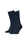 Tommy Hilfiger 2 Pair Dot Socks, Navy